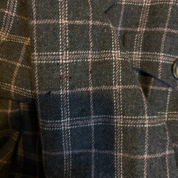 Pendleton USA Made 100% Virgin Wool Pink Gray Plaid Skirt Blazer Suit/Size 10 - Picture 8 of 8